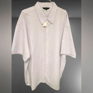 Bagazio White Self Striped Cotton Blend Seersucker Short Sleeve Outfit